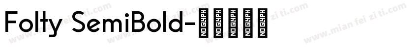 Folty SemiBold字体转换